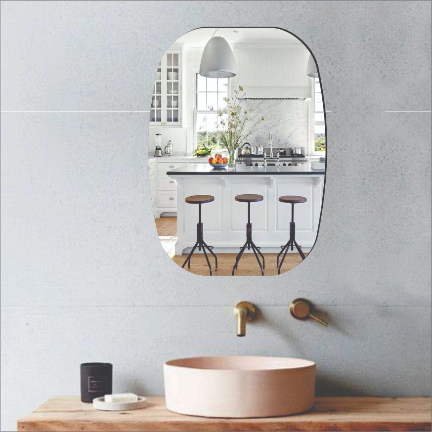 WallDaddy Oval Shape Plastic Mirror For Wall Size (20x30)Cm Flexible Mirror A-BasinMirror